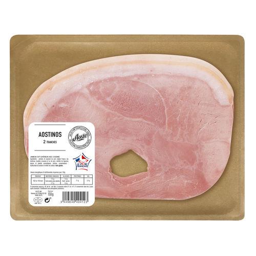 AOSTE JAMBON CUIT CUISINÉ À L'OS AOSTE FRAIS EMB 2TR 130G