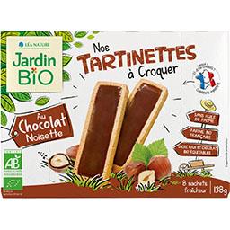 JARDIN BIO TARTINETTES AU CHOCOLAT NOISETTE JARDIN BIO 138G