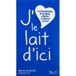 LE LAIT D''ICI - LAIT UHT DEMI-ÉCRÉMÉ, 100CL