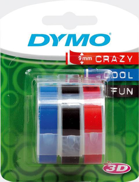 DYMO 3 RUBANS DYMO LT 9 MM M 3 M POUR DYMO MINI/JET/1755/JUNIOR/OMEGA.