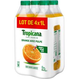 TROPICANA TROPICANA ORANGE AVEC PULPE 4X1L FS