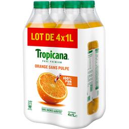 TROPICANA TROPICANA ORANGE SANS PULPE 4X1L FS