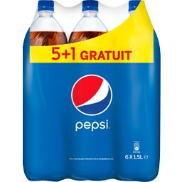 PEPSI PEPSI REGULAR PET 5X1,5L + 1 BOUTEILLE GRATUITE