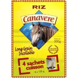 CANAVERE Riz long Etuvé 4's Sachets cuisson 500g