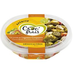 CROC'FRAIS OLIVES DENOYAUTÉES ET LÉGUMES CROQUANTS CROC'FRAIS 200G