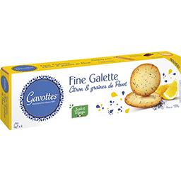 GAVOTTES FINE GALETTE CITR PAVOT 120G