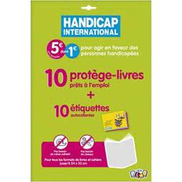 KIT PLIO PROTÈGE CAHIER ET LIVRE KIT PLIO X10 HANDICAP INTERNATIONAL
