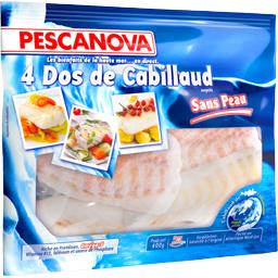 PESCANOVA DOS DE CABILLAUD PESCANOVA SANS PEAU SURGELES X4 400G