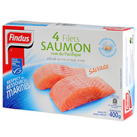 FINDUS FILETS DE SAUMON ROSE DU PACIFIQUE X4 400G