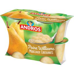 ANDROS DESSERT FRUITIER POIRE WILLIAMS MORCEAUX ANDROS 4X100G