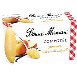 BONNE MAMAN COMPOTEE POMME VANILLE BONNE MAMAN 2X130G