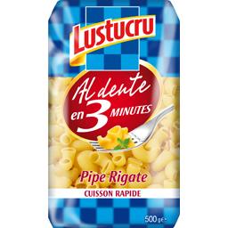 LUSTUCRU PIPE RIGATE LUSTUCRU AL DENTE CUISSON RAPIDE 3 MINUTES 500G