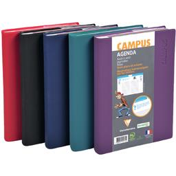 CLAIREFONTAINE AGENDA SCOLAIRE 120X170 400P COUV PVC TOUCHER GOMME AMOVIBL VISUELS AS