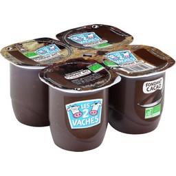 LES 2 VACHES DES FERMIERS DU BIO YAOURT FONDANT CHOCOLAT BIO LES 2 VACHES 4X125G