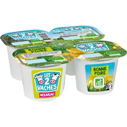 LES 2 VACHES DES FERMIERS DU BIO YAOURT LES 2 VACHES POIRE BIO X4 460G