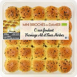 MIX BUFFET MINI BRIOCHES EN DAMIER COEUR FROMAGE AFH X25
