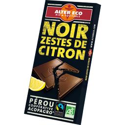 ALTER ECO CHOCOLAT NOIR CITRON BIO ALTER ECO 100G