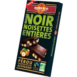 BJORG CHOCOLAT NOIR NOISETTES ENTIÈRES 200G