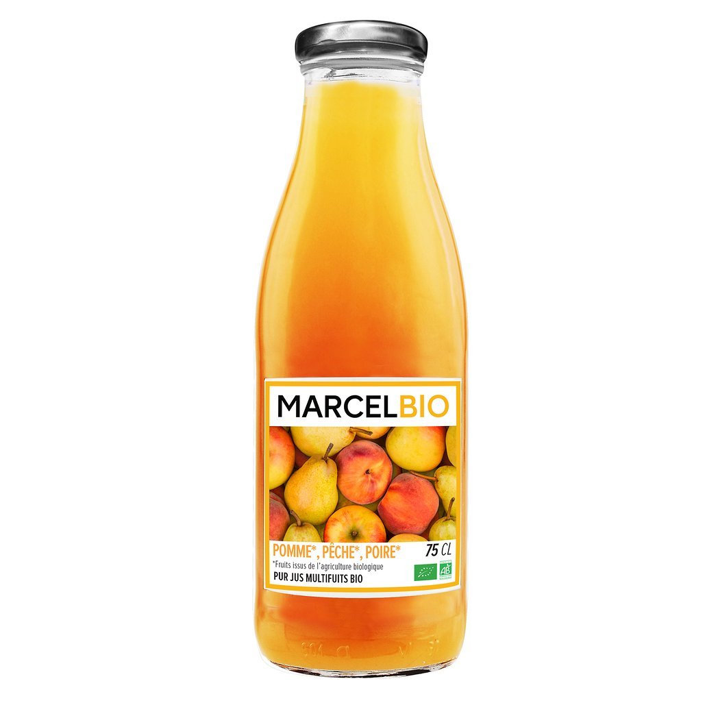MARCEL BIO Jus Pomme & Bouteille Verre 750ml