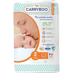 CARRYBOO COUCHES ECOLOGIQUES DERMO SENSITIVES JUMBO T2 (3-6KG) X56 CARRYBOO