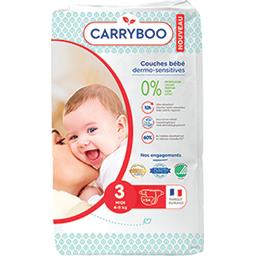 CARRYBOO COUCHES ECOLOGIQUES DERMO SENSITIVES JUMBO T3 (4-9KG) X54 CARRYBOO