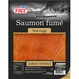 SANS MARQUE SAUMON FUME DE L'ATLANTIQUE 4/6TRANCHES 200G