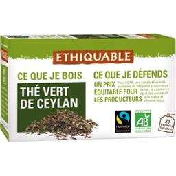 ETHIQUABLE THÉ VERT DE CEYLAN ETHIQUABLE BIO 36G