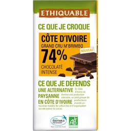 ETHIQUABLE CHOC NR 74% COTE IVOIRE BIO100G
