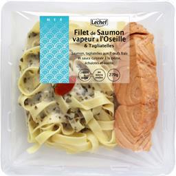 LECHEF FILET DE SAUMON VAPEUR A L OSEILLE ET TAGLIATELLES LECHEF 270G
