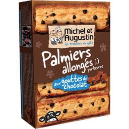 MICHEL ET AUGUSTIN PALMIERS ALLONGÉS PUR BEURRE GOUTTES DE CHOCOLAT 120G
