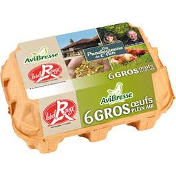 GAMBADE LABEL RG PLEIN AIR OEUF PRE FRAIS GROS 6