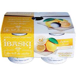 IBASKI Yaourt Sucré Citron Pot carton 125g x4