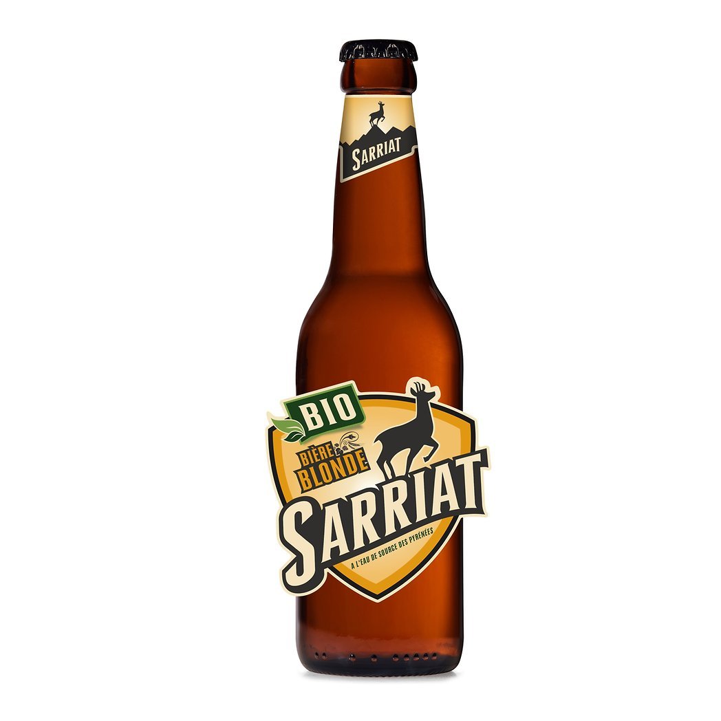 SARRIAT Bière lager Blond 5% BIO Verre 330ml
