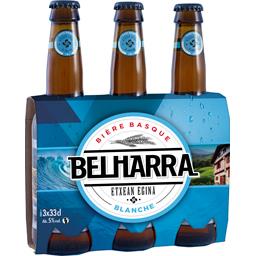BELHARRA Bière Blond 5% Bouteille Verre 330ml x3