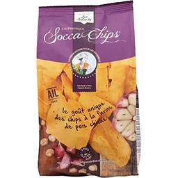 SOCCA CHIPS Apéritif Chips Ail Sachet 120g