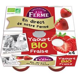 INVITATION A LA FERME Fraise BIO Pot 125g x4