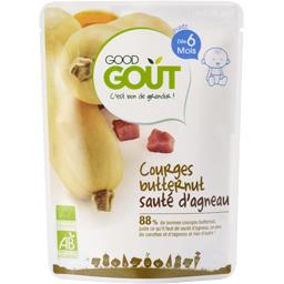 GOOD GOUT COURGES BUTTERNUT SAUTÉ D'AGNEAU DÈS 6 MOIS BIO GOOD GOÛT 190G