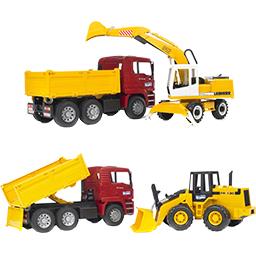 BRUDER SPIELWAREN CAMION + PELLETEUSE OU CHARGEUR