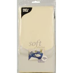PAPSTAR NAPPE ASPECT TEXTILE NON TISSÉE SOFT SELECTION 120 CM X 180 CM CRÈ