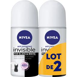 NIVEA DEODORANT FEMME BLACK&WHITE ORIGINAL NIVEA BILLE 2X50ML