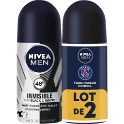 NIVEA DEODORANT HOMME BLACK&WHITE ORIGINAL NIVEA BILLE 2X50ML