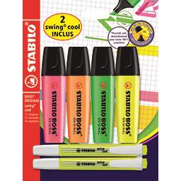 STABILO SURLIGNEUR, PEUT RESTER OUVERT 4H SANS SECHER, ENCRE UNIVERSELLE A BAS