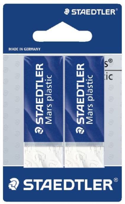 STAEDTLER MARSPLASTIC BLISTER 2 GOMMES (BLISTER COURT 110 X 66 MM)