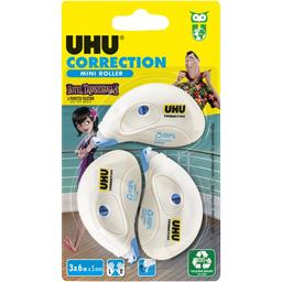 UHU LOT DE 3 ROLLERS CORRECTEUR MINI 6MX5MM