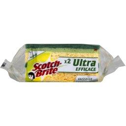 SCOTCH BRITE EPONGE GRATTANTE VAISSELLE ULTRA VERTE SCOTCHBRITE X2