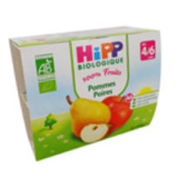 HIPP 100% FRUITS POMME/POIRE HIPP 4X100G