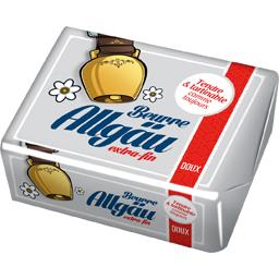 ALLGAU BEURRE DOUX PLAQUETTE ALUMINIUM 250G