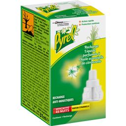 PYREL RECHARGE ÉLECTRIQUE LIQUIDE CITRONNELLE PYREL 45 NUITS