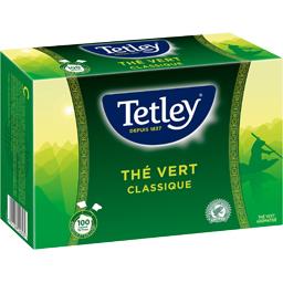 TETLEY THÉ VERT TETLEY BOITE DE 100 SACHETS TIR PRESS