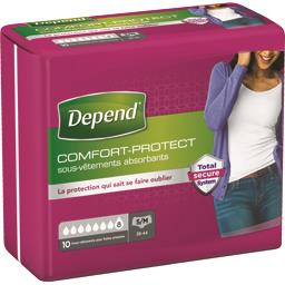DEPEND CULOTTE COMFORT-PROTECT S/M FEMME DEPEND X10